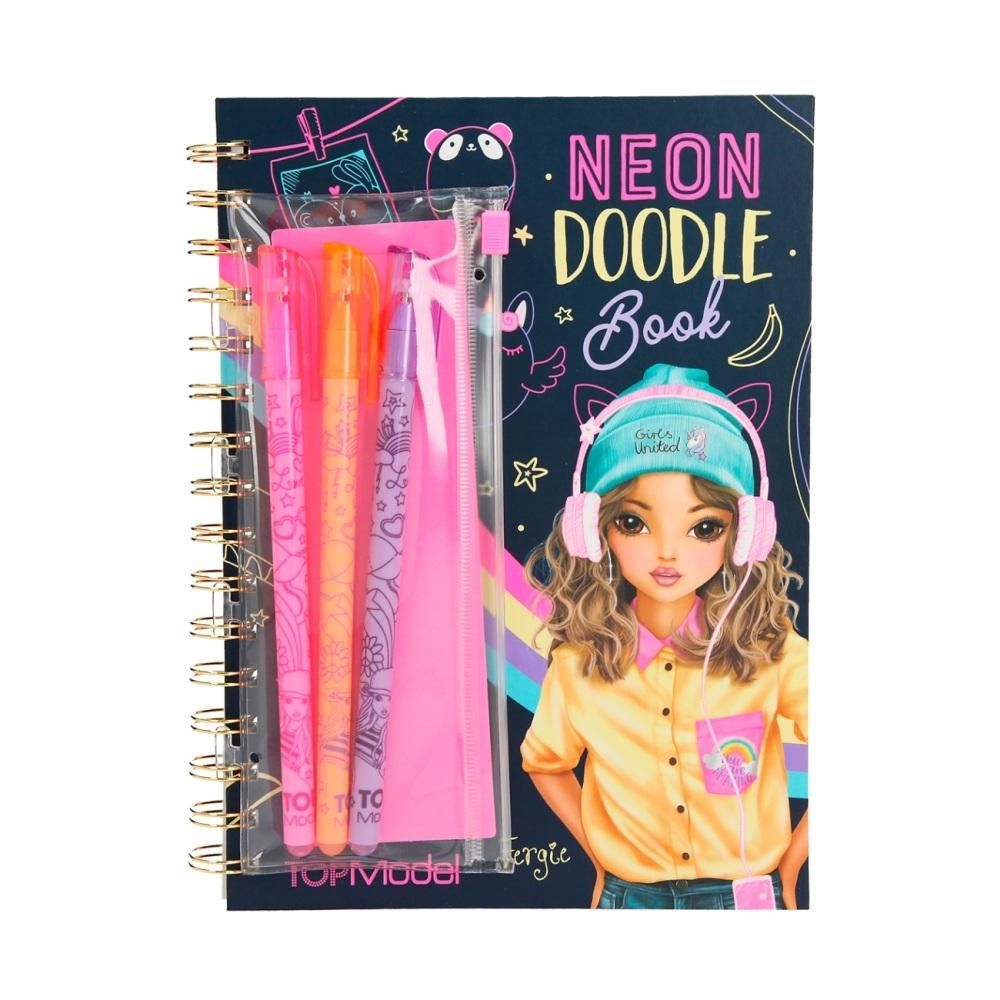 TOPModel Neon doodle könyv + zselés toll