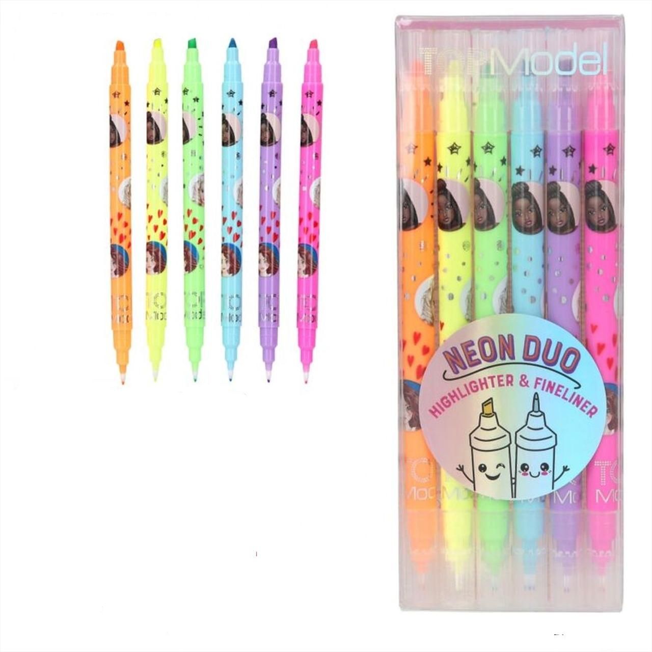 TOPModel Neon kétvégű filctollkészlet