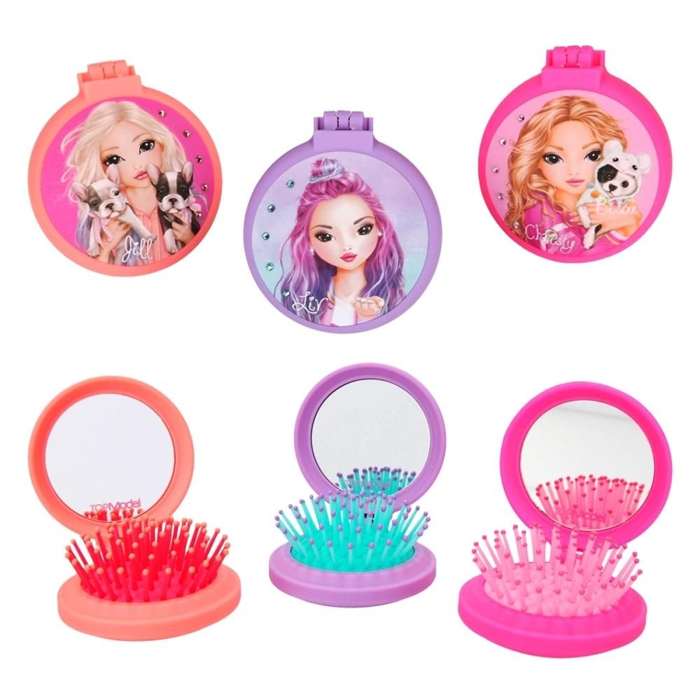 TOPModel Összecsukható fésű tükörrel (többféle)