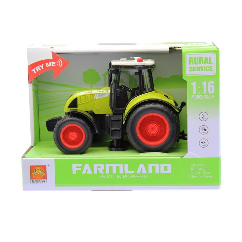 Traktor hanggal és fénnyel