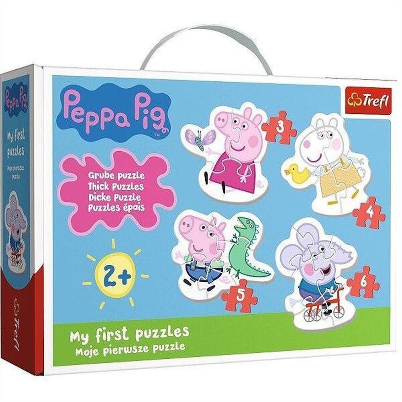 Trefl baba puzzle 4 az 1-ben - Peppa malac (3, 4, 5, 6 db)