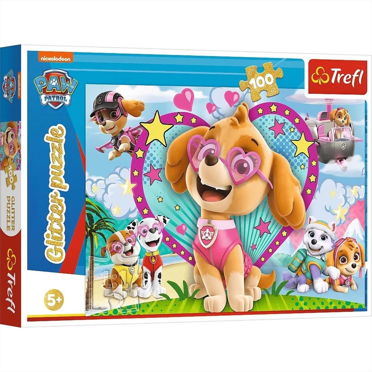 Trefl Glitter puzzle 100 db - Mancs Őrjárat: Skye