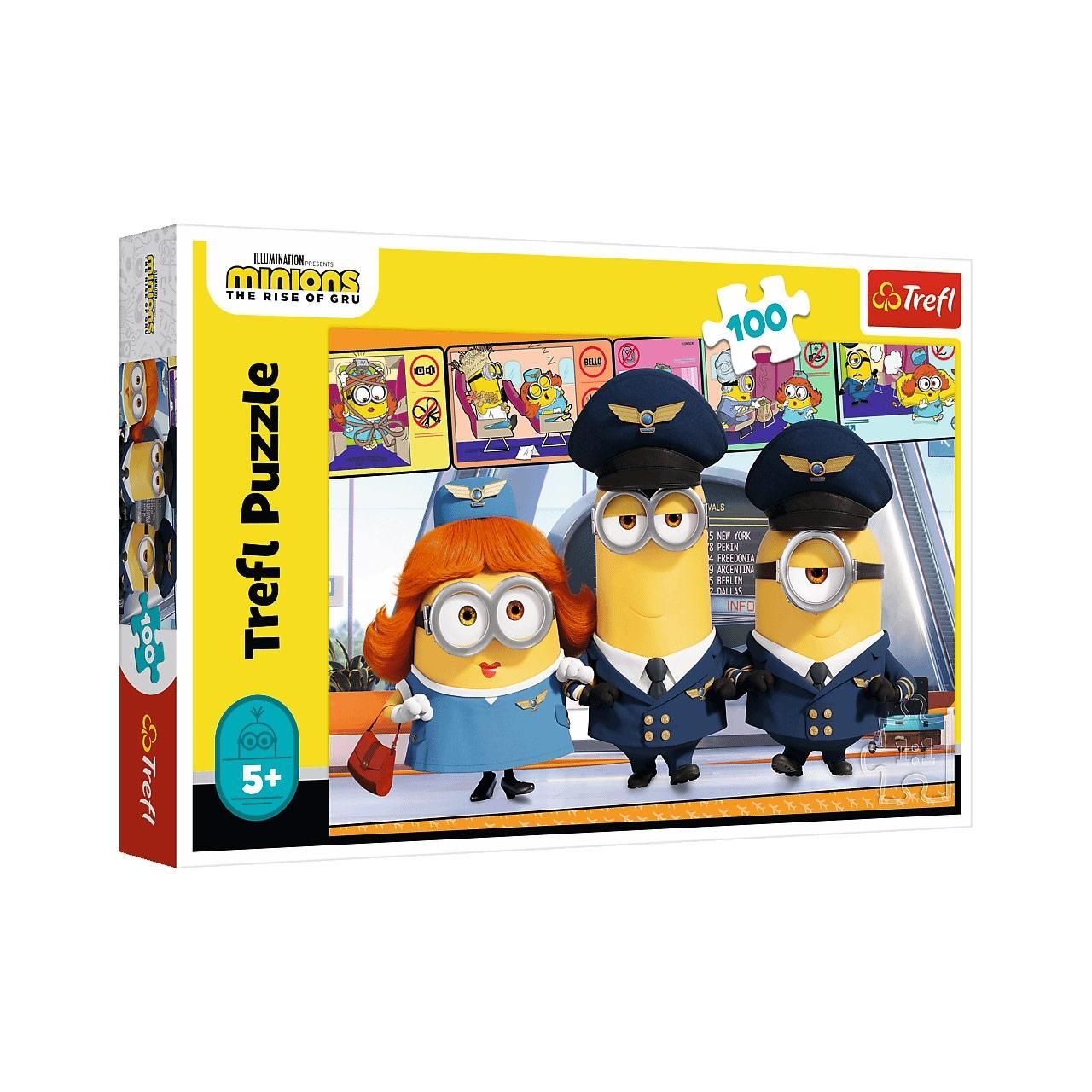 Trefl puzzle 100 db - Gru színre lép: Minyonok a reptéren