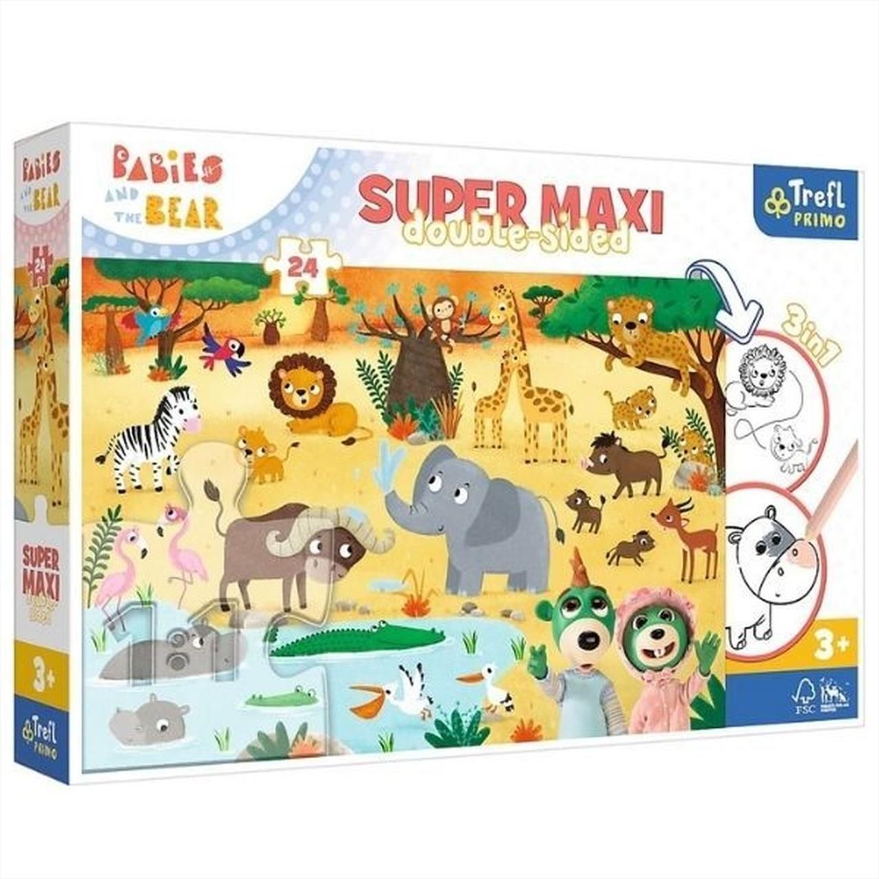Trefl puzzle 24 db Maxi - Babák a szafarin