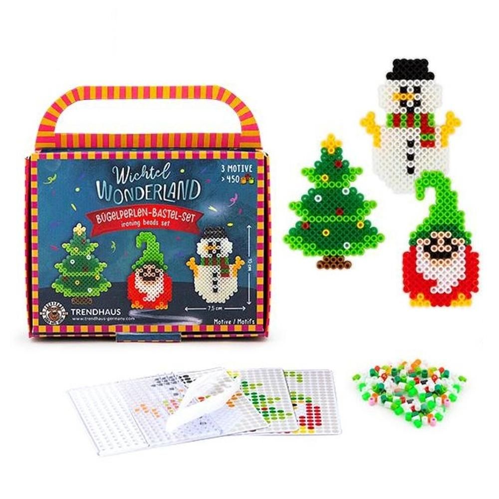 Trendhaus Karácsonyi vasalógyöngy figurák 3 db-os készlet