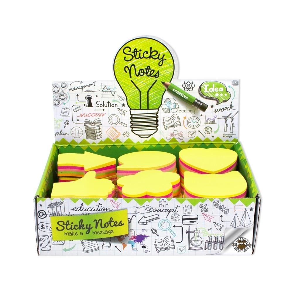 Trendhaus Öntapadós mini jegyzettömb, 100 lap, 6 féle formában