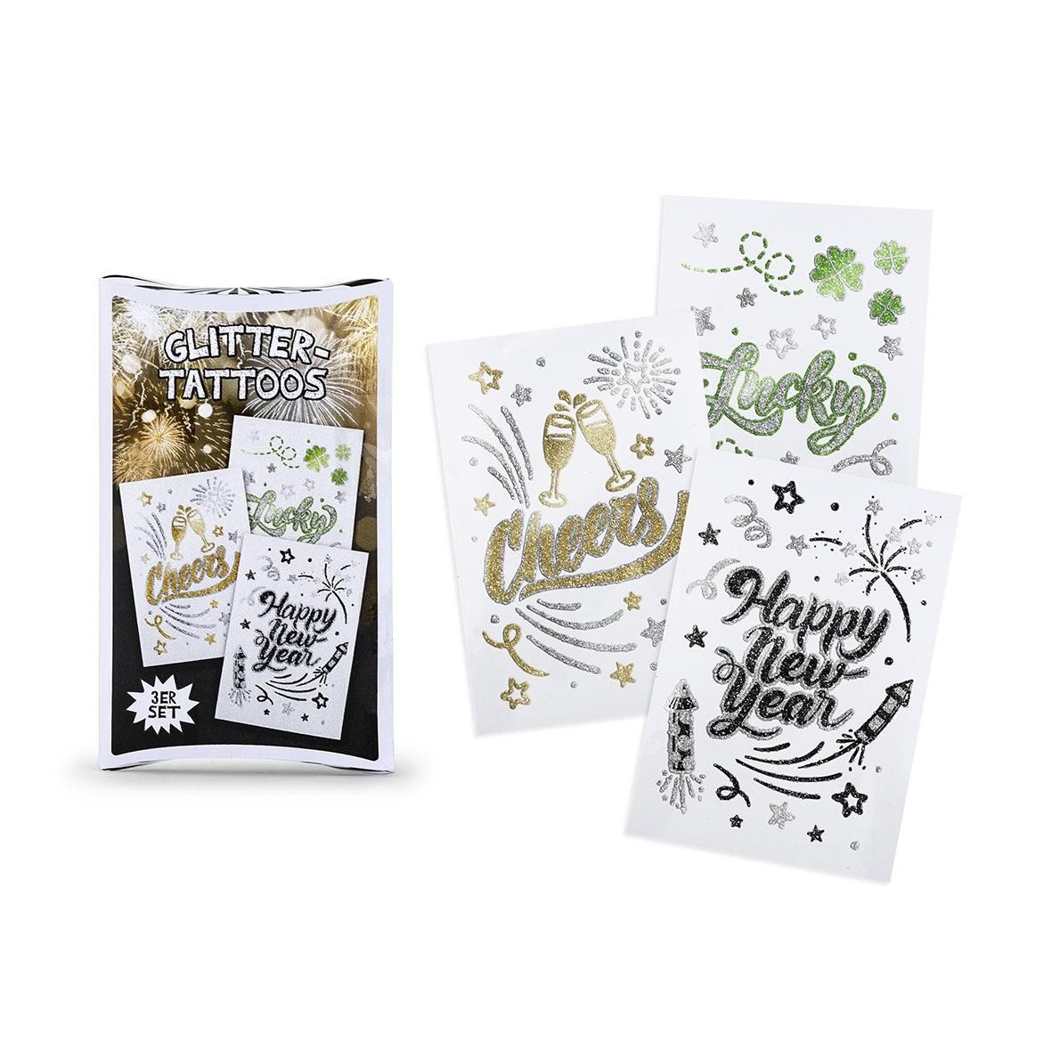 Trendhaus Party glitteres tetoválások, 3 db