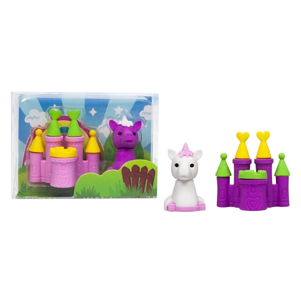 Trendhaus Unikornis kastéllyal 2 db-os radír szett, 2 féle