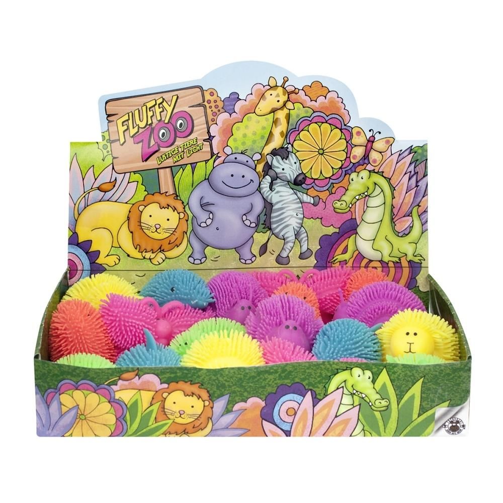 Trendhaus Világító bolyhos állatok gumilabda, 6 féle