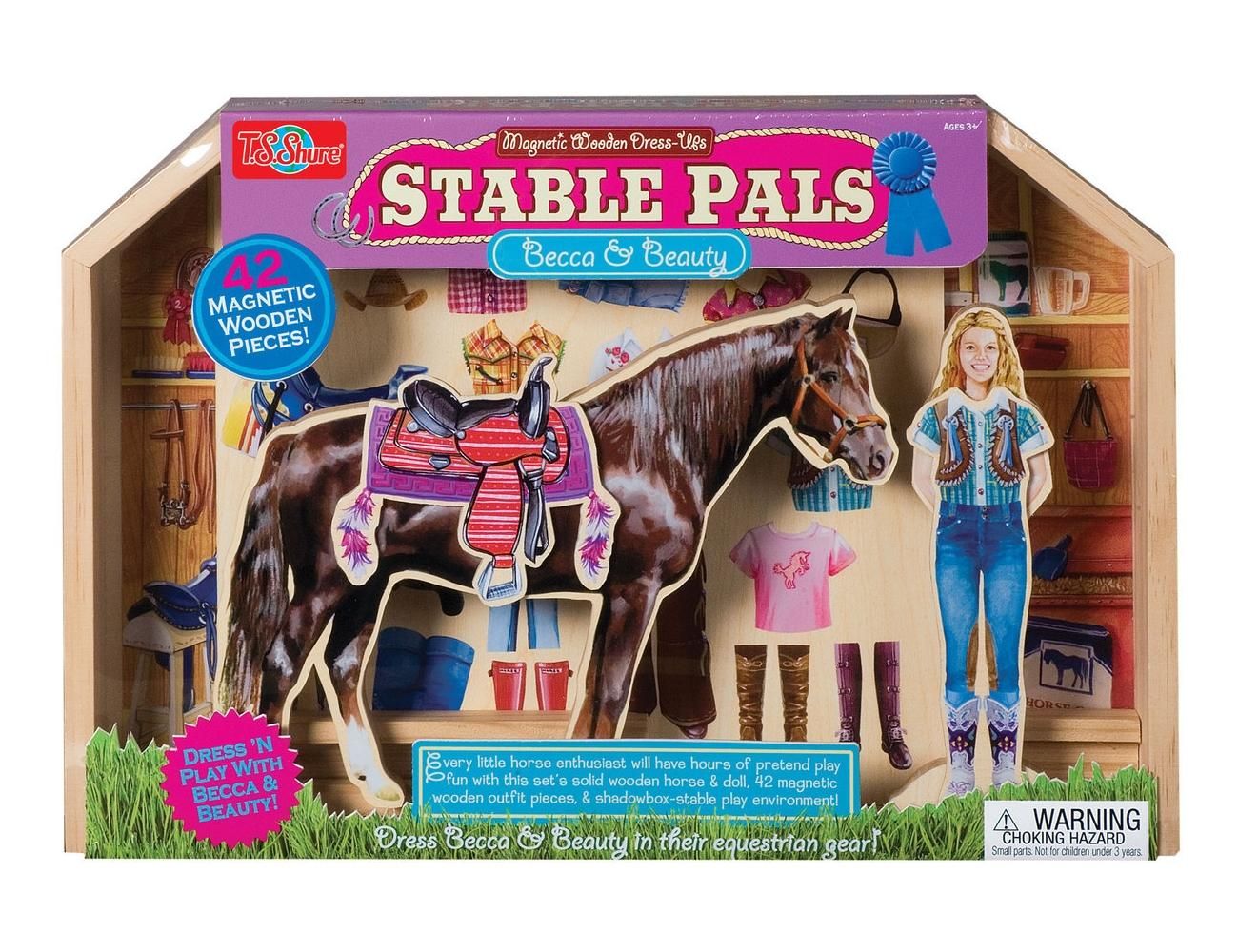 T.S. Shure Mágneses, fa öltöztető szett - Becca és Szépség lovarda szett