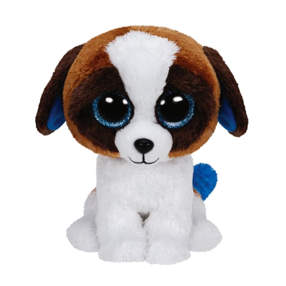 TY Plüss Beanie Boos, 24 cm - Duke fehér-barna kutya