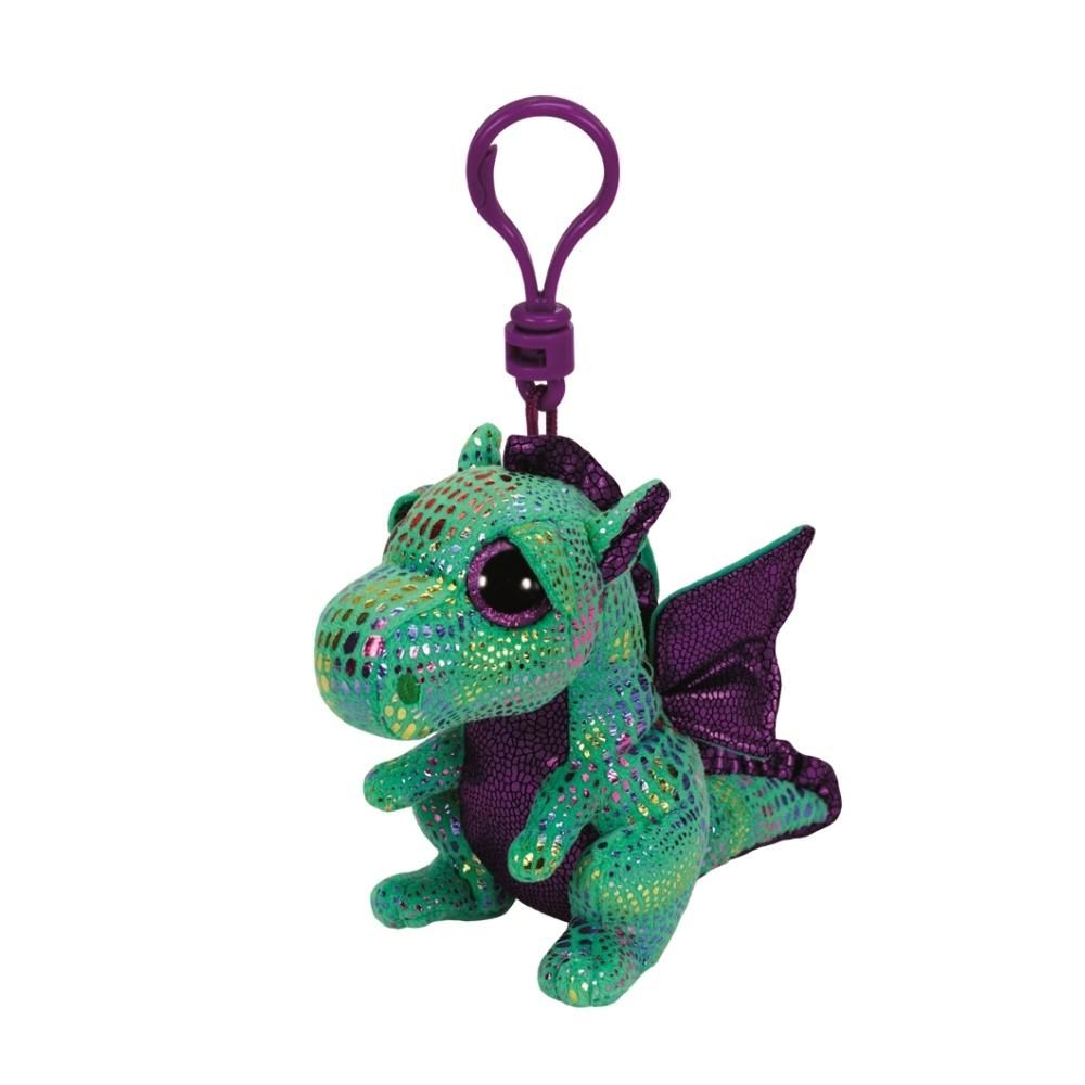 TY Plüss Beanie Boos Clip, 8,5 cm - Cinder zöld sárkány