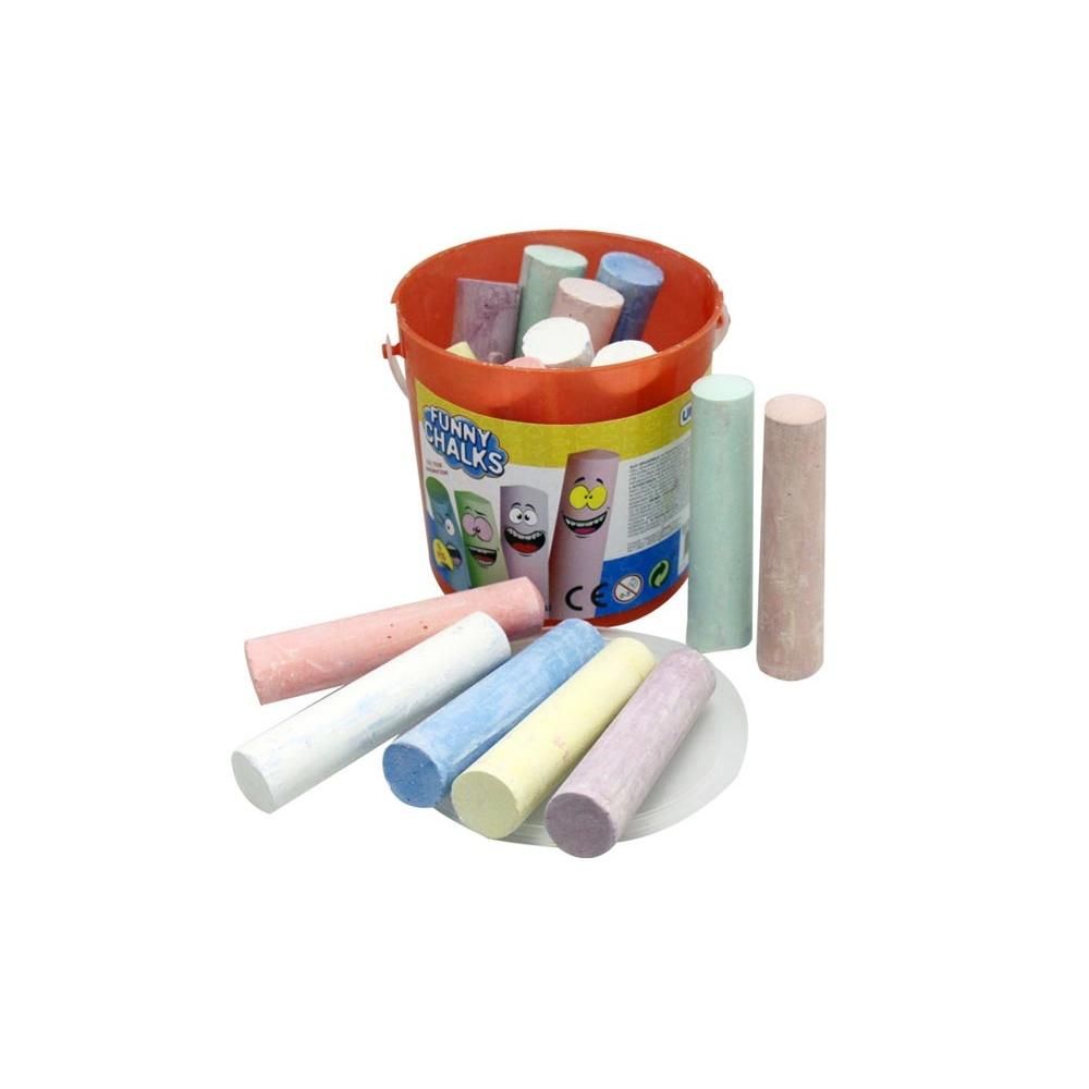 Unikatoy aszfaltkréta vödörben, 15 db-os, többféle