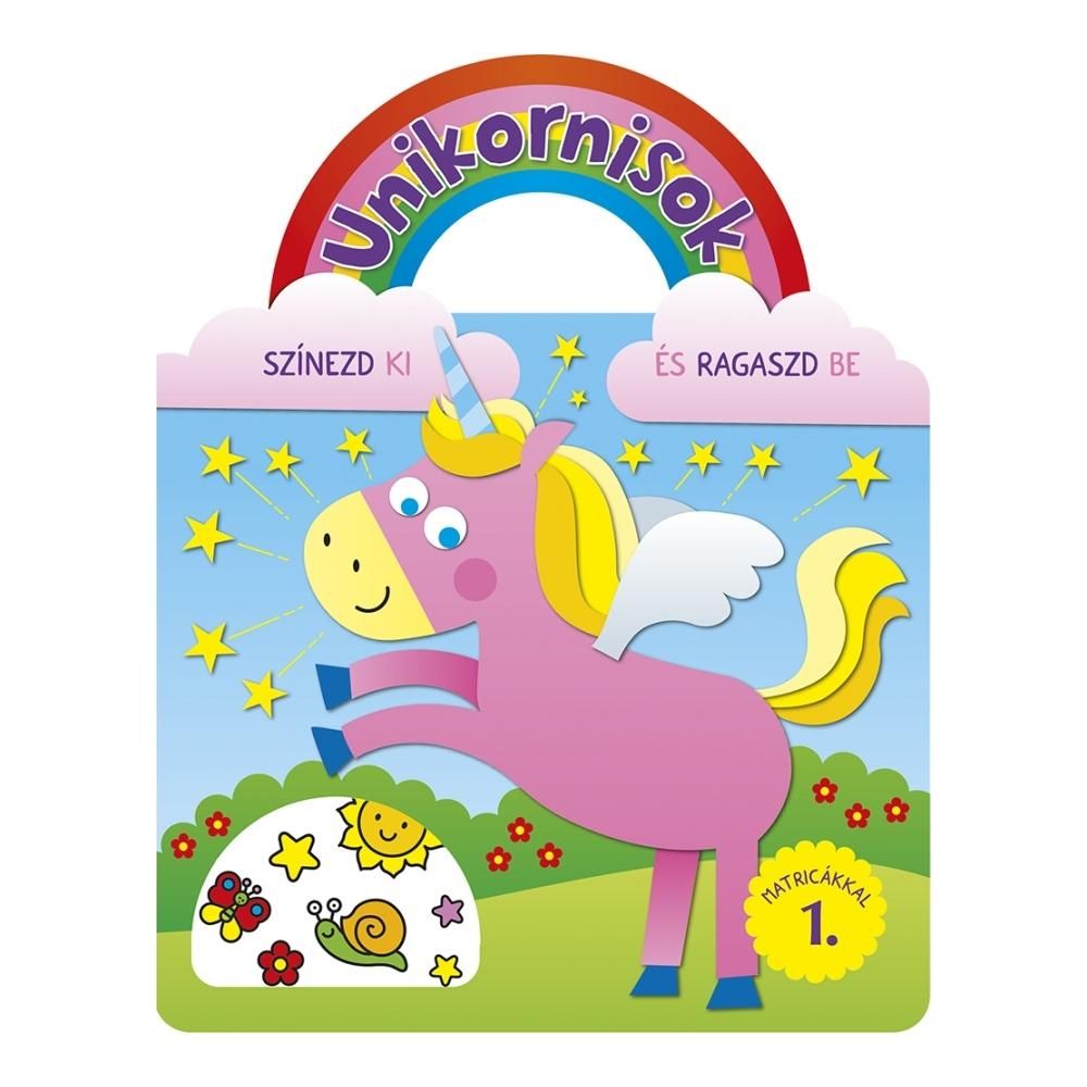 Unikornisok - Színezd ki és ragaszd be matricákkal 1.