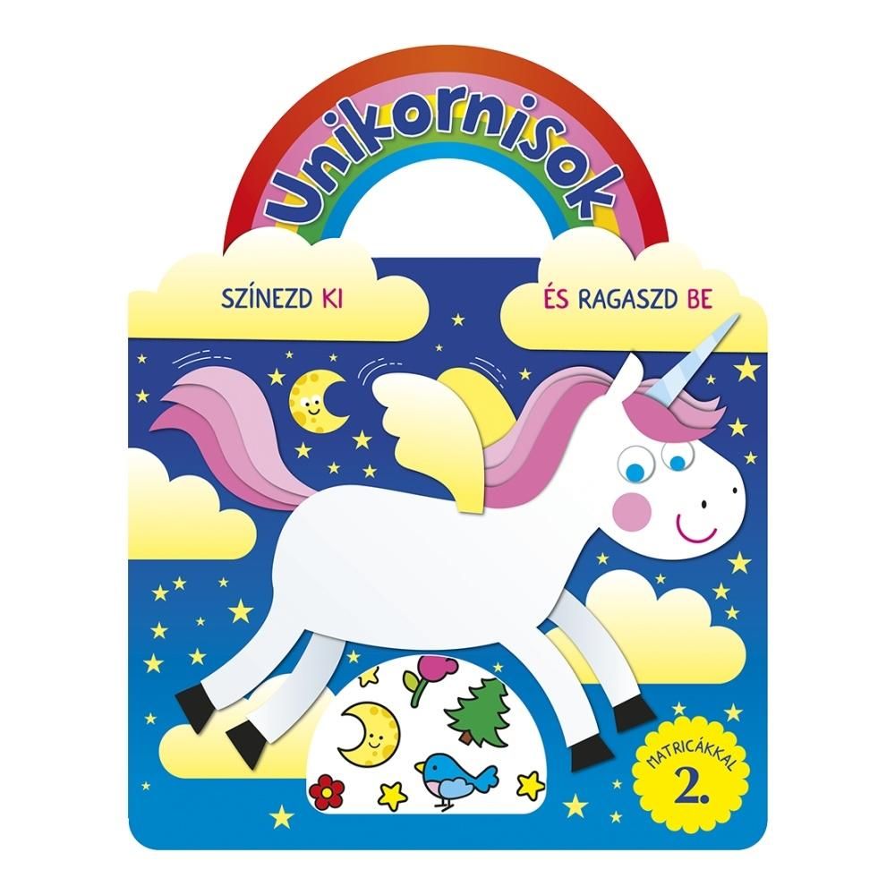 Unikornisok - Színezd ki és ragaszd be matricákkal 2.