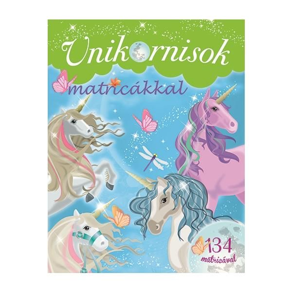 Unikornisok matricákkal - Zöld