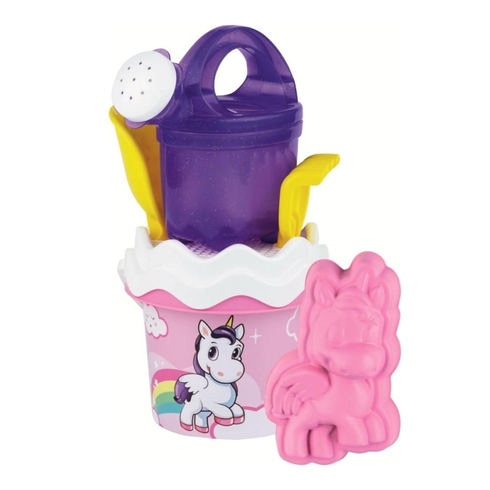 Unikornisos homokozó szett vödörrel 6 részes