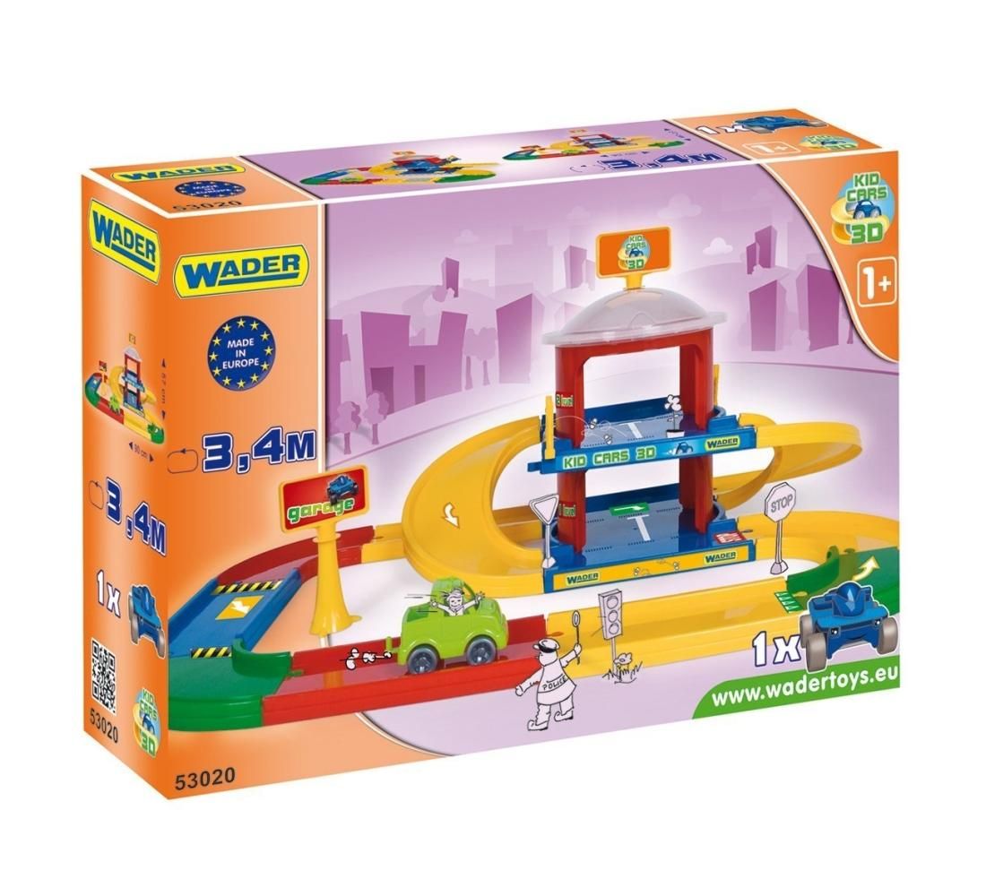 Wader Kid Cars 3D 2 emeletes parkológarázs 3,4 m