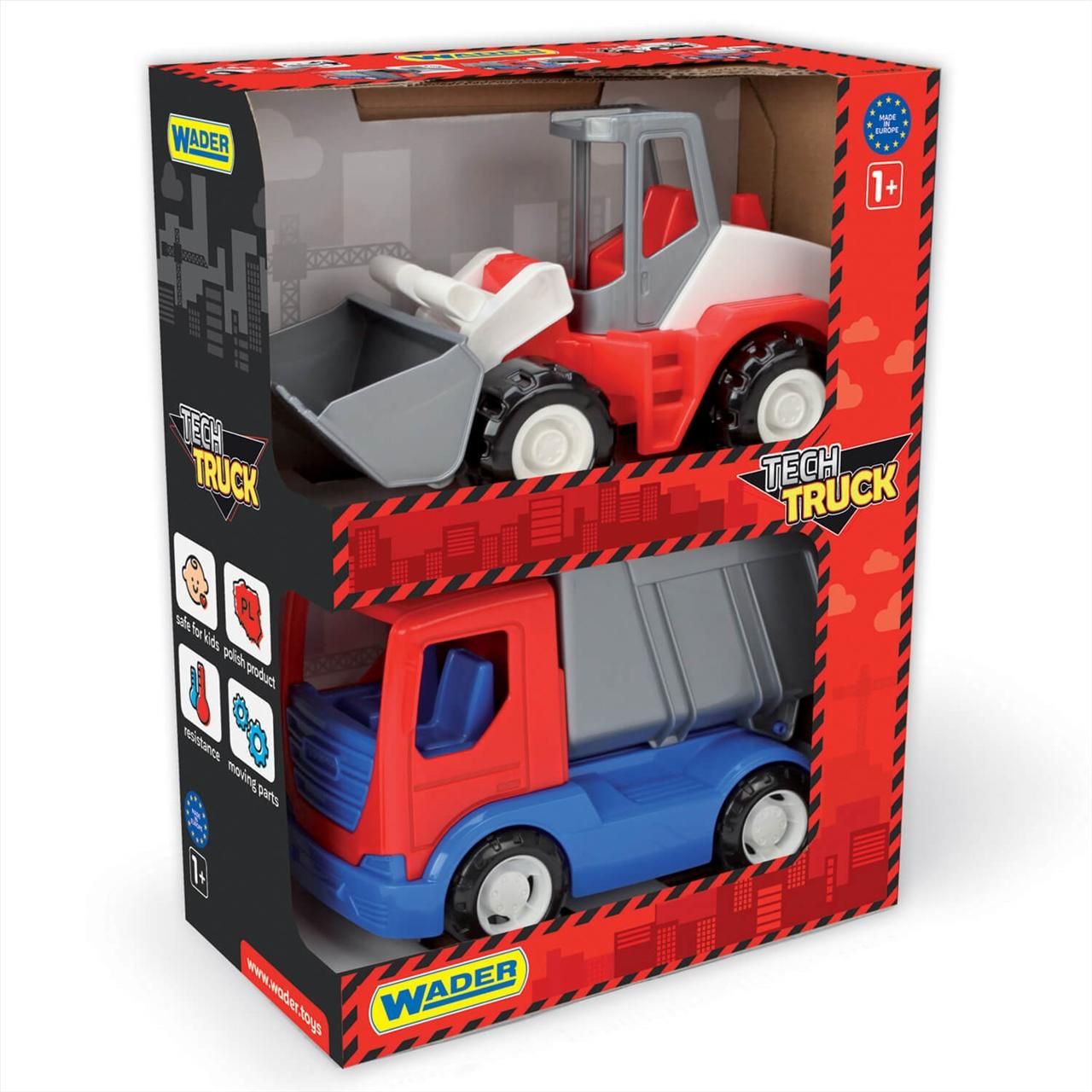 Wader Tech Truck munkagépek - dömper és rakodógép szett