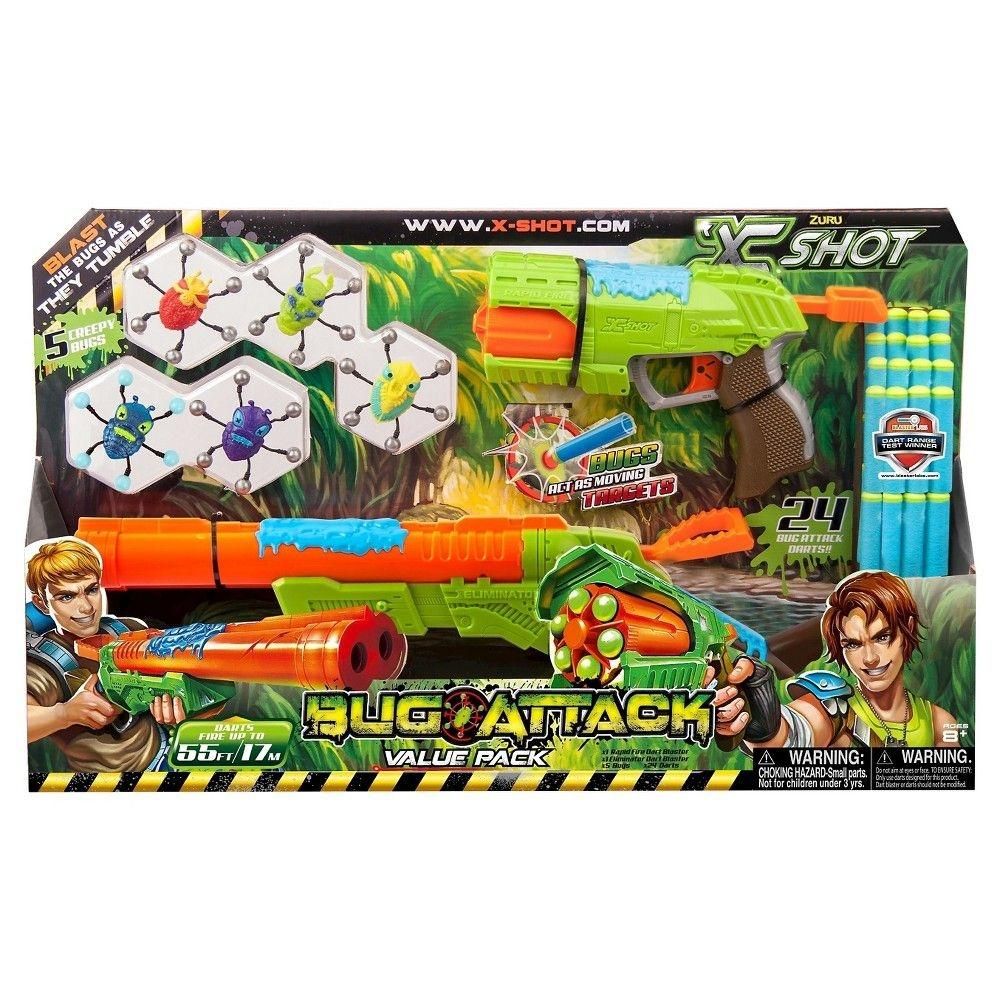 X-Shot Bogártámadás Duplacsövű és gyorstüzelő szivacslövő fegyver szett