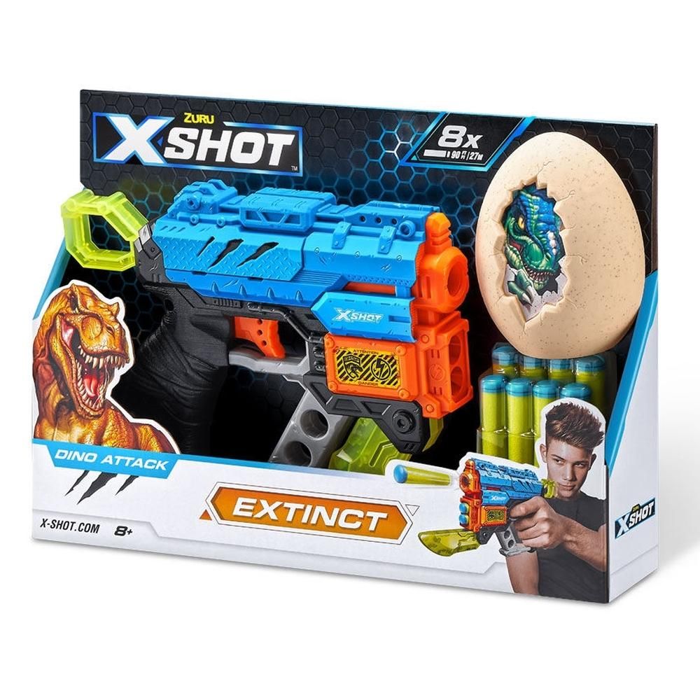 X-Shot Dino Attack Extinct szivacslövő játékfegyver, dínótojással