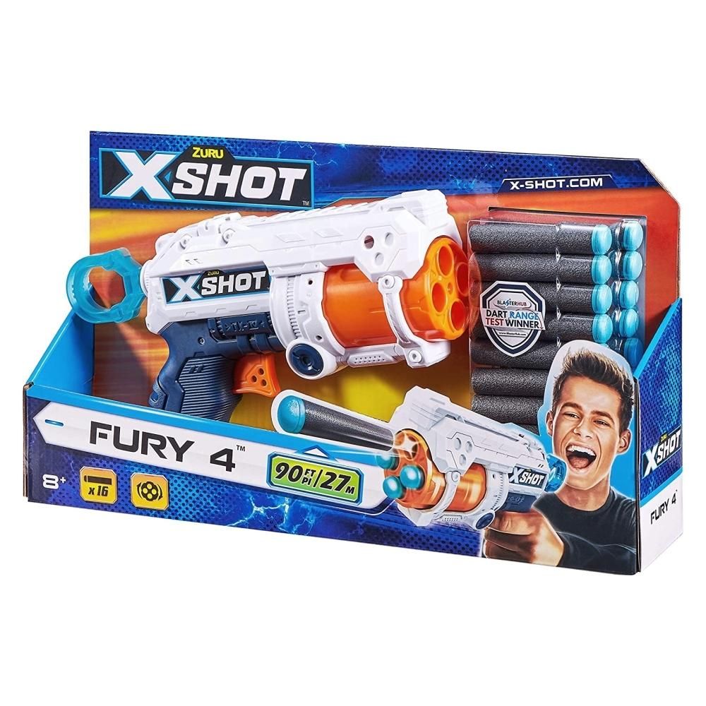 X-Shot Excel Fury 4 lövetű szivacslövő játékfegyver