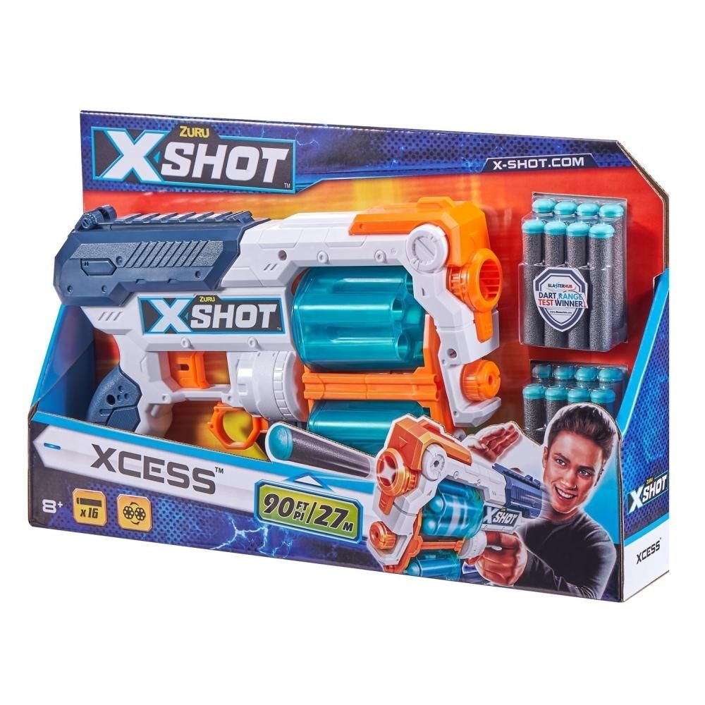 X-Shot Excel Xcess TK-12 szivacslövő játékfegyver, 16 db lövedékkel