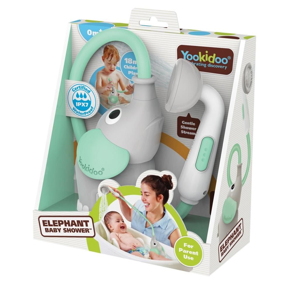 Yookidoo Elefántos babazuhany fürdőjáték, zöld