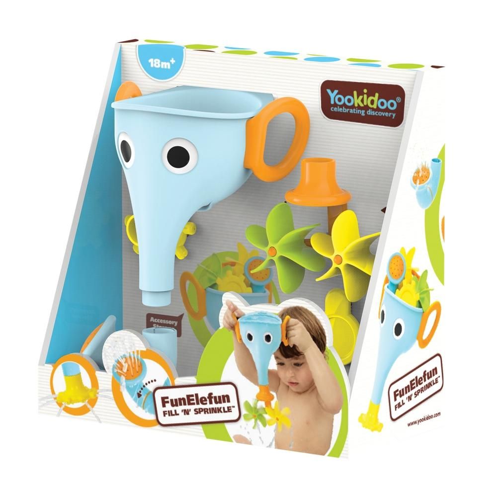 Yookidoo Mókás elefántos tölcsér fürdőjáték, kék
