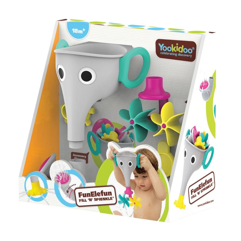 Yookidoo Mókás elefántos tölcsér fürdőjáték, szürke