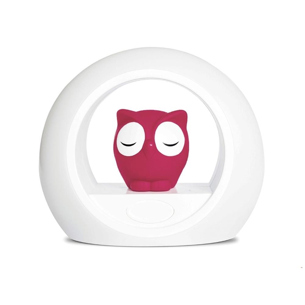 Zazu LOU bagoly hangérzékelős éjjeli lámpa - rózsaszín