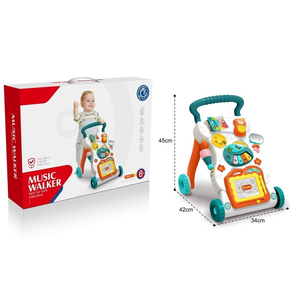 Zenélő járássegítő készségfejlesző játékokkal 2in1