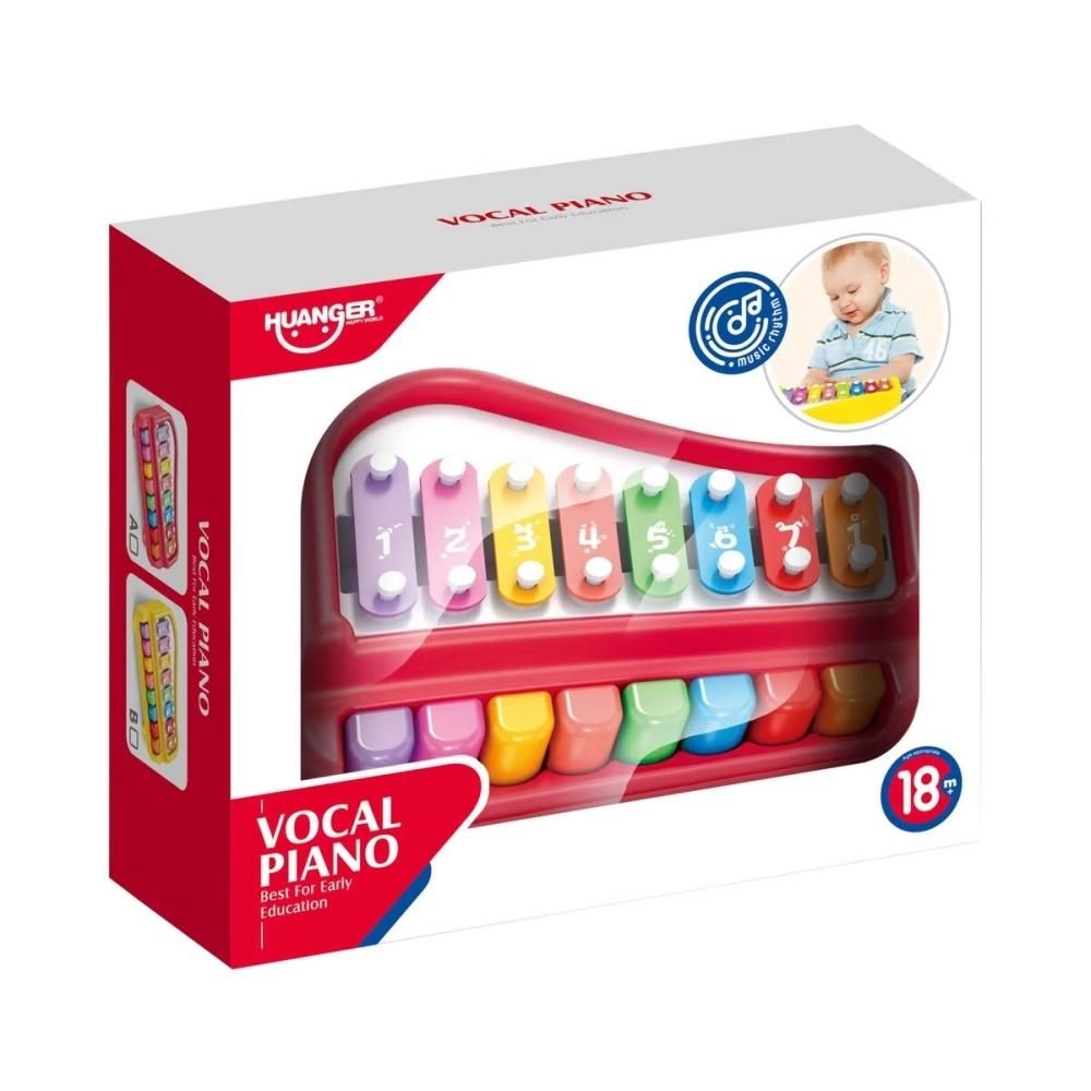 Zongora és xilofon 2in1 - piros